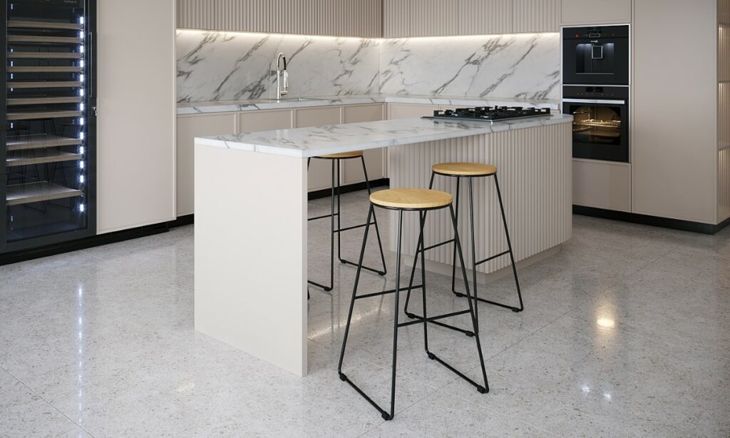 כסא בר בצבע חום באיר