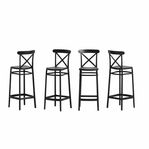 רביעיית כיסאות בר מודרניים דגם טיטל שני צבעים לבחירה